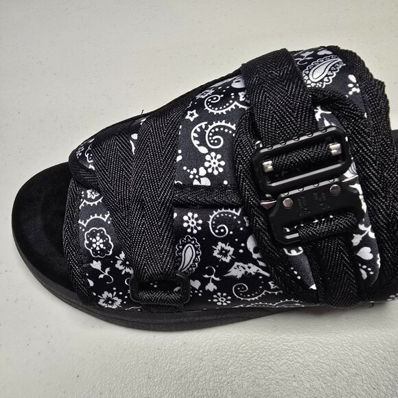 DRACO Slides Mens Shoes Size 12, 12.5, 13, 13.5 Black Sandals Bandana + Bag NEW main image 13